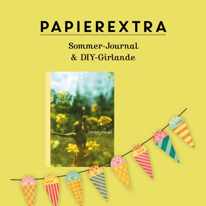 Papierextra der 99. Flow: Sommer-Journal und DIY-Girlande